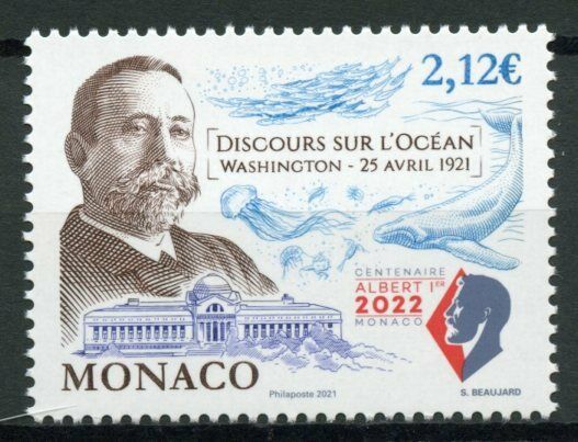 Monaco Royalty Stamps 2021 MNH Prince Albert I Speech on the Ocean 1v Set