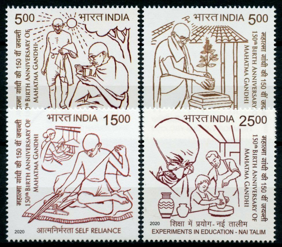 India Mahatma Gandhi Stamps 2020 MNH 150th Birth Anniv Historical Figures 4v Set