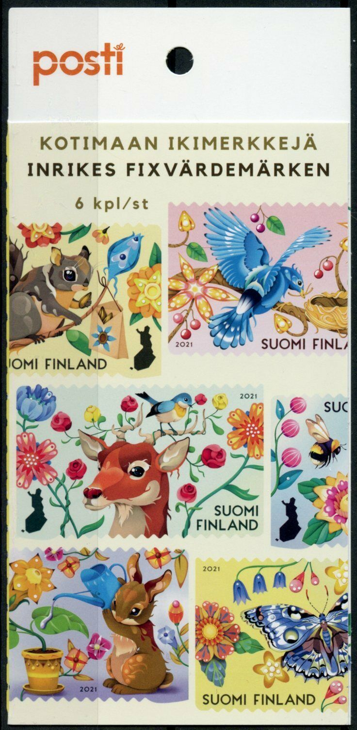 Finland Wild Animals Stamps 2021 MNH Let's Take Care Birds Flowers 6v SA Booklet