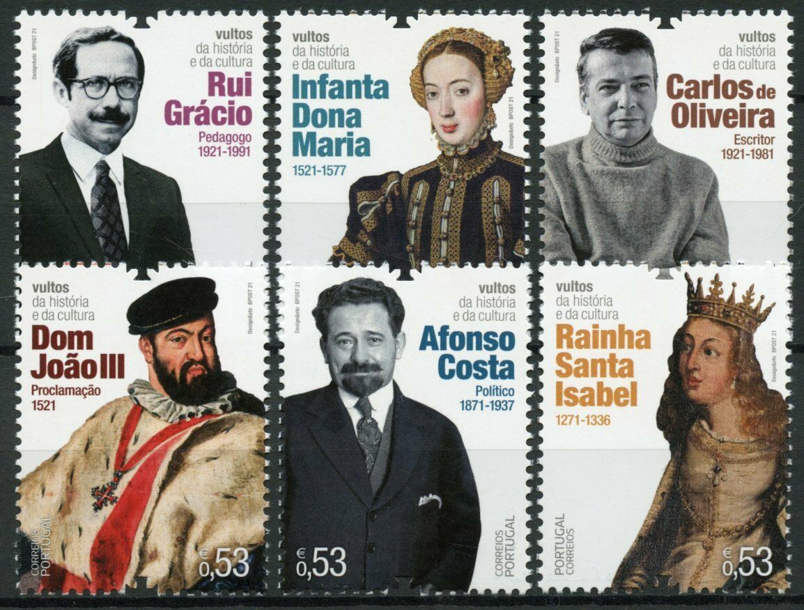 Portugal People Stamps 2021 MNH Major Figures of History & Culture 6v Set
