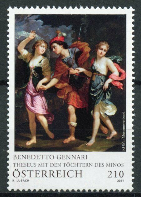 Austria Art Stamps 2021 MNH Benedetto Gennari Theseus Daughters of Minos 1v Set