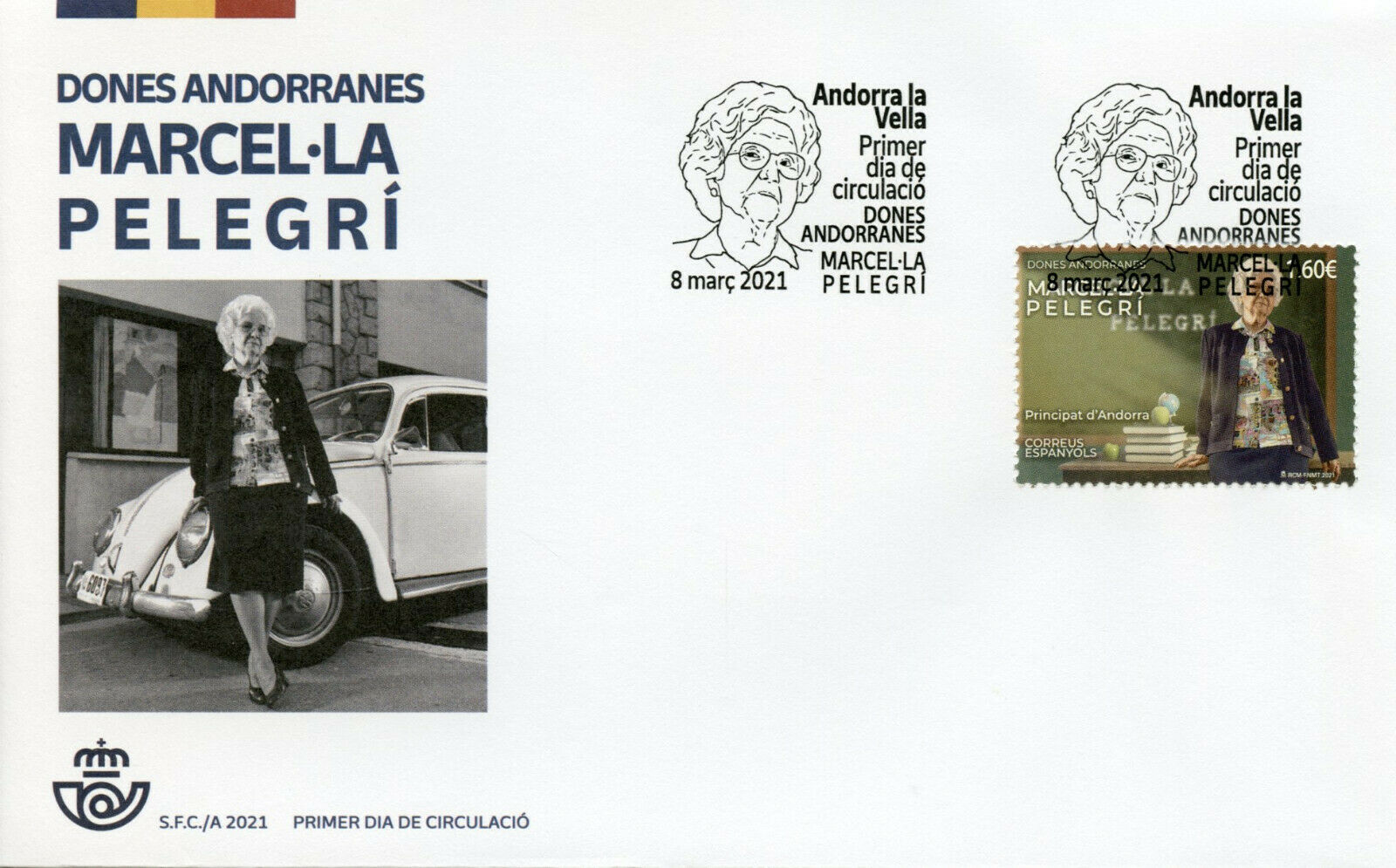 Spanish Andorra Education Stamps 2021 FDC Marcel La Pelegri People 1v Set