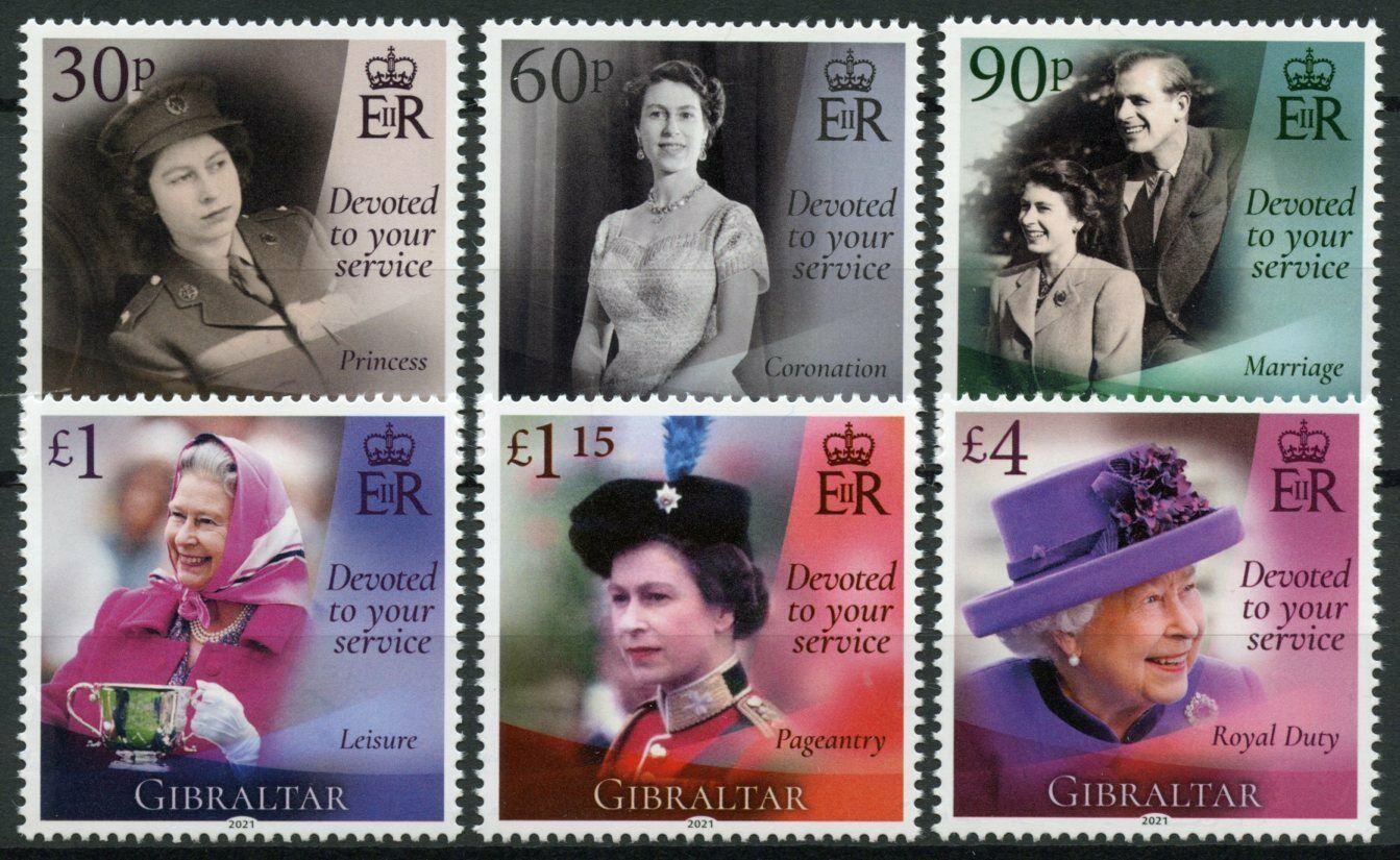 Gibraltar 2021 MNH Royalty Stamps Queen Elizabeth II 95th Birthday Anniv 6v Set