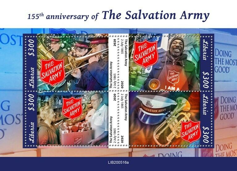 Liberia Medical Stamps 2020 MNH Salvation Army Charity Health 4v M/S