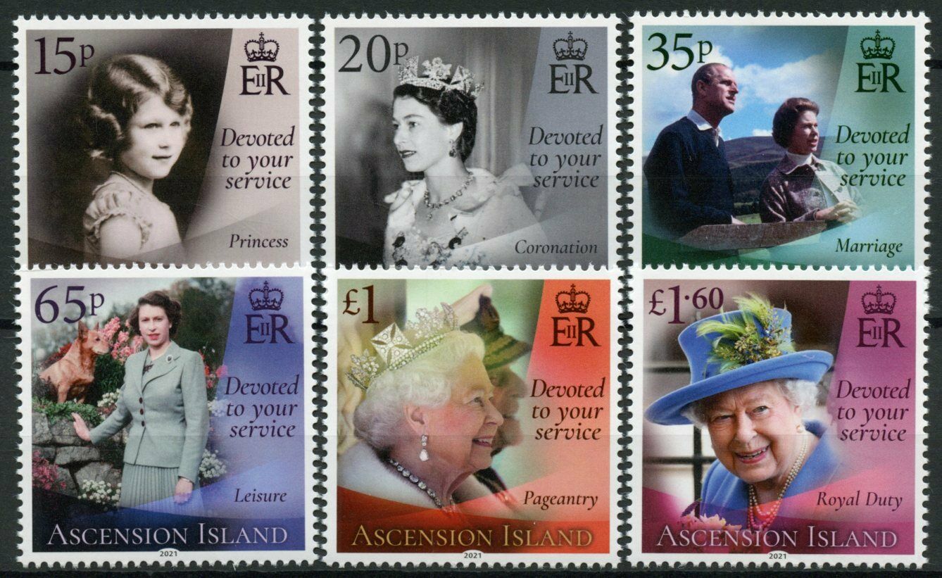 Ascension Island 2021 MNH Royalty Stamps Queen Elizabeth II 95th Birthday 6v Set