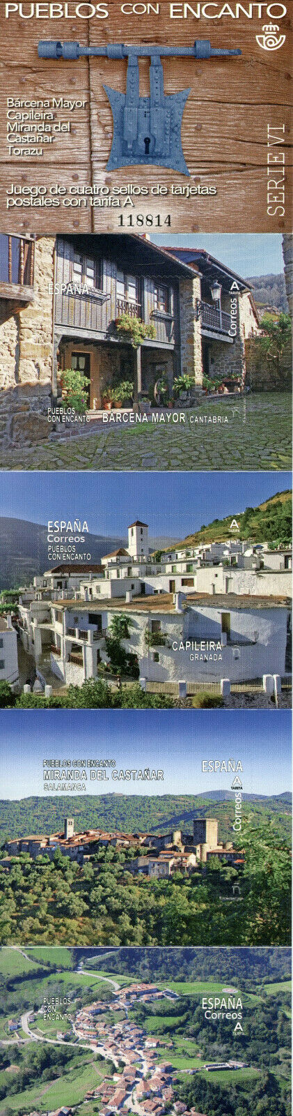 Spain Tourism Stamps 2021 MNH Charming Towns Landscapes 4v S/A Booklet