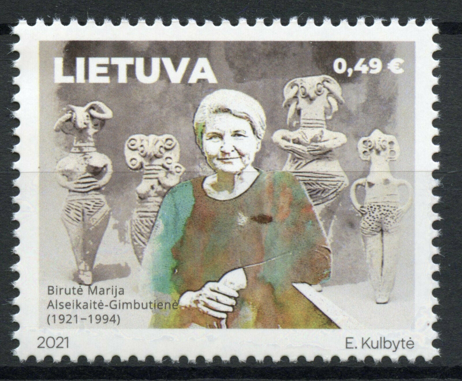 Lithuania People Stamps 2021 MNH Marija Alseikaite Gimbutas Archaeology 1v Set