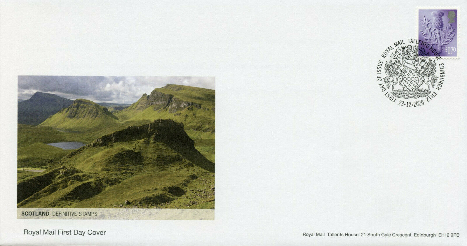 GB Stamps 2021 FDC Country Definitives £1.70 Scotland 1v Set