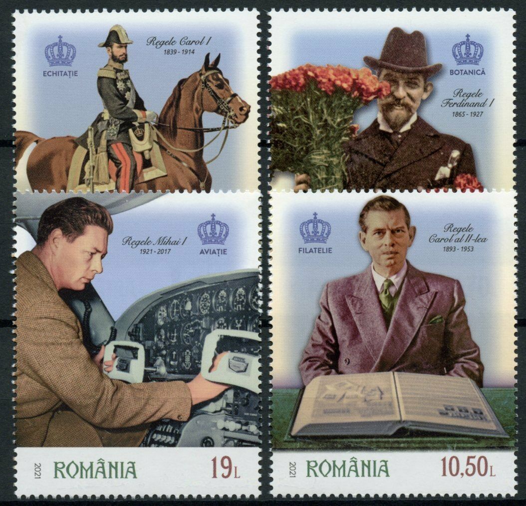 Romania Royalty Stamps 2021 MNH Passions of the Kings Horses Aviation 4v Set