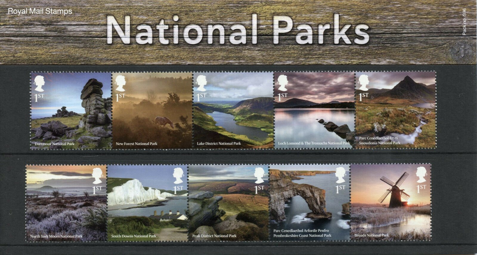GB Landscapes Stamps 2021 MNH National Parks Peak District 10v Set in Strips P/P