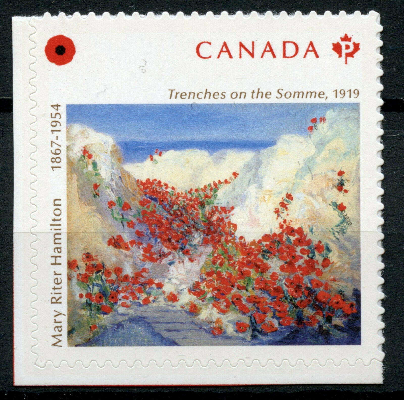 Canada Art Stamps 2020 MNH Mary Riter Hamilton WWI Trenches on Somme 1v S/A Set