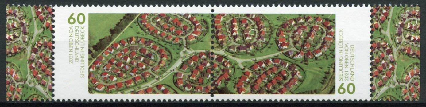 Germany 2021 MNH Landscapes Stamps Lubeck Settlement Estate From Air 2v Set