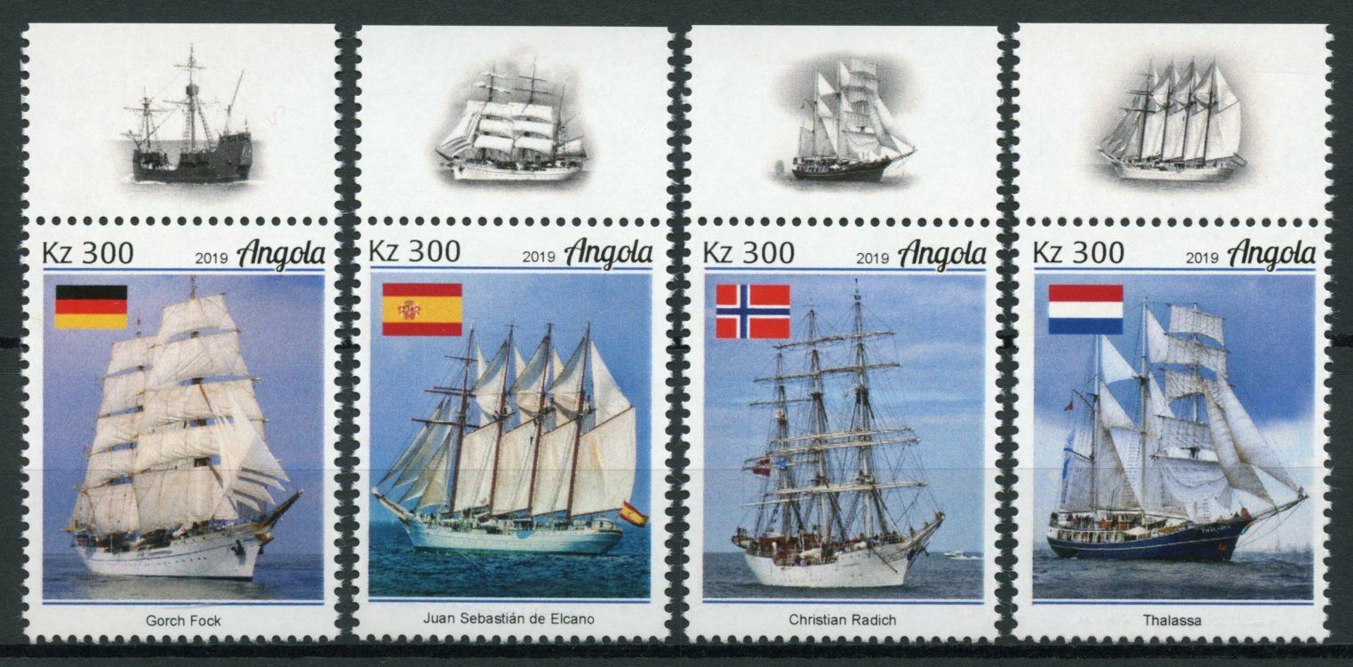 Angola 2019 MNH Tall Ships Stamps Sailboats Sailing Boats Nautical 4v Set
