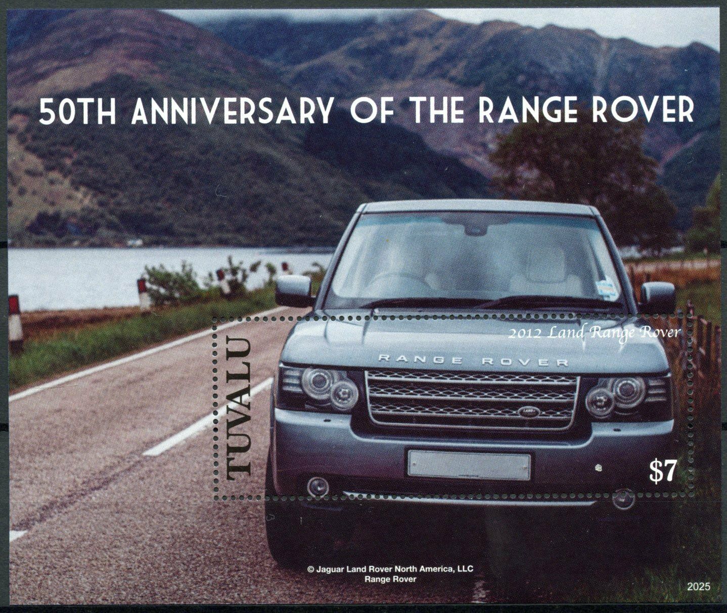 Tuvalu Cars Stamps 2020 MNH Land Range Rover Transport 1v S/S