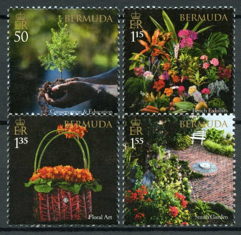 Bermuda 2021 MNH Flowers Stamps Garden Club Floral Art Nature 4v Set
