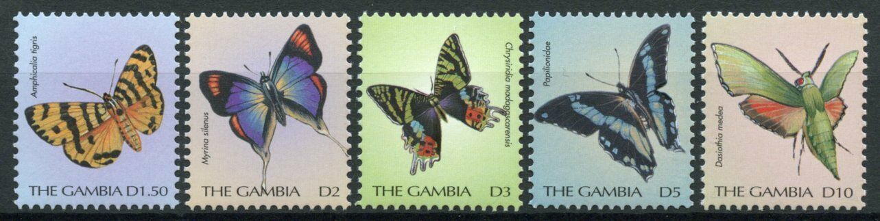 Gambia 2000 MNH Butterflies Stamps Definitives Swallowtail Butterfly 5v Set