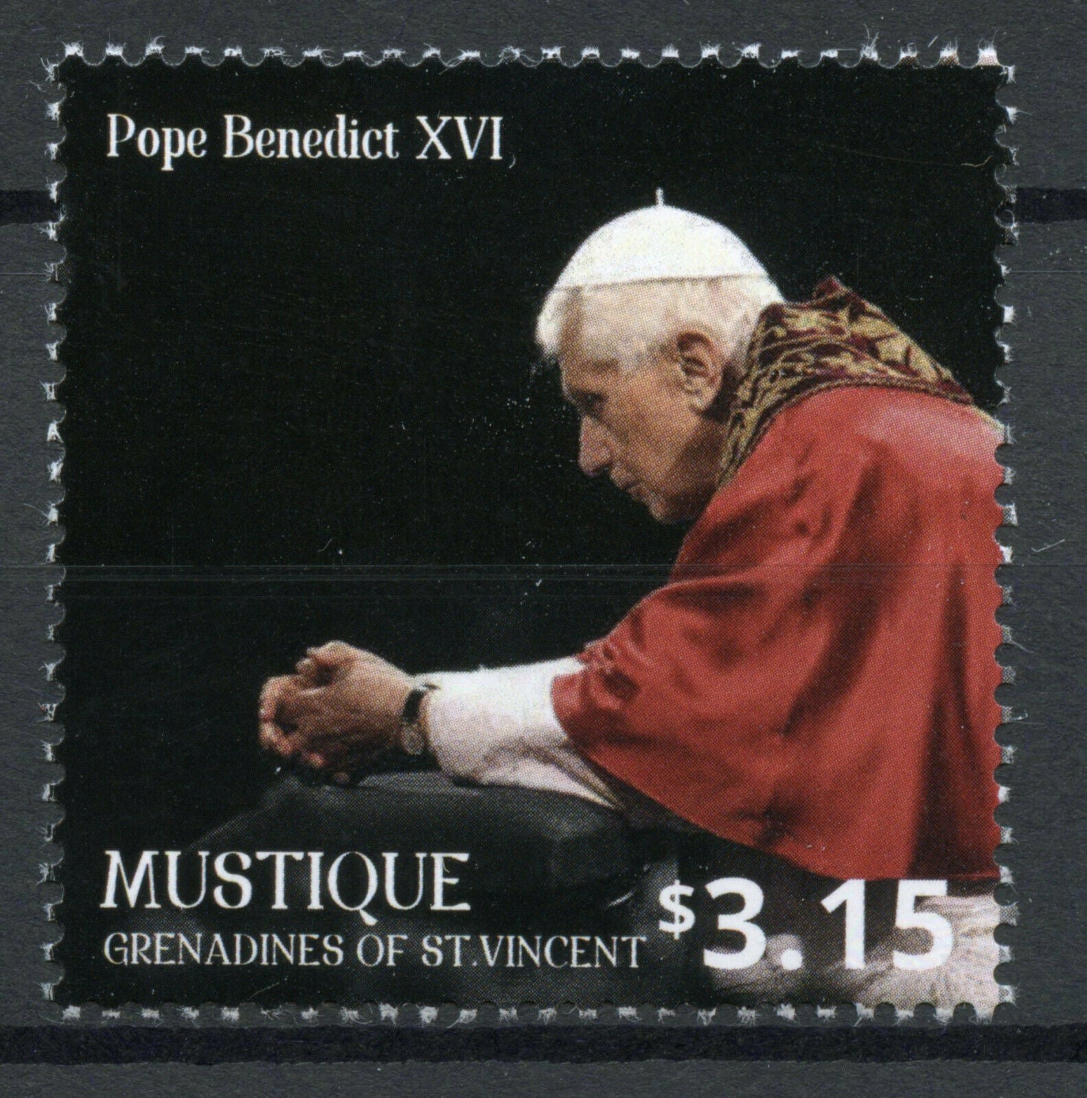 Mustique Gren St Vincent Stamps 2014 MNH Pope Benedict XVI Meets Francis 1v Set