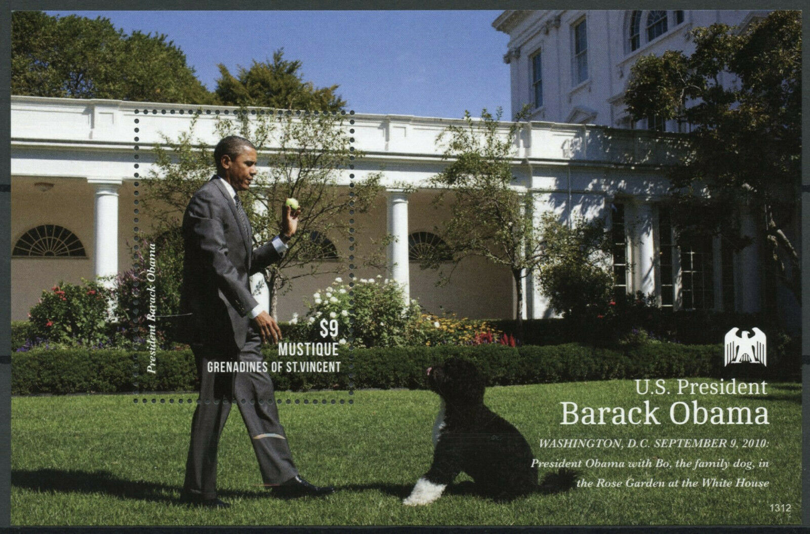 Mustique Gren St Vincent Barack Obama Stamps 2013 MNH US Presidents 1v S/S II