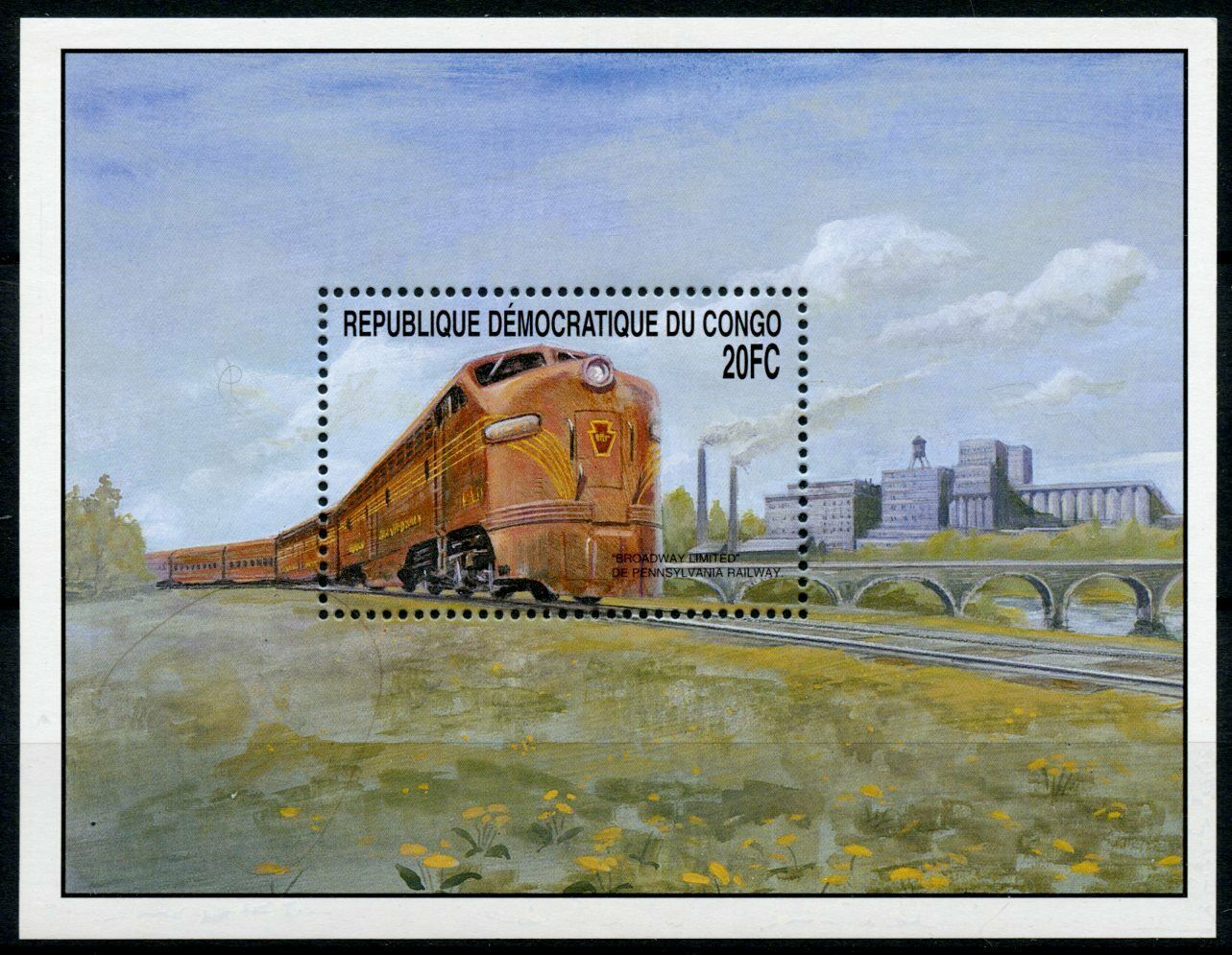 Congo 2001 MNH Trains Stamps Train Journeys Locomotives Railways Rail 1v S/S VI