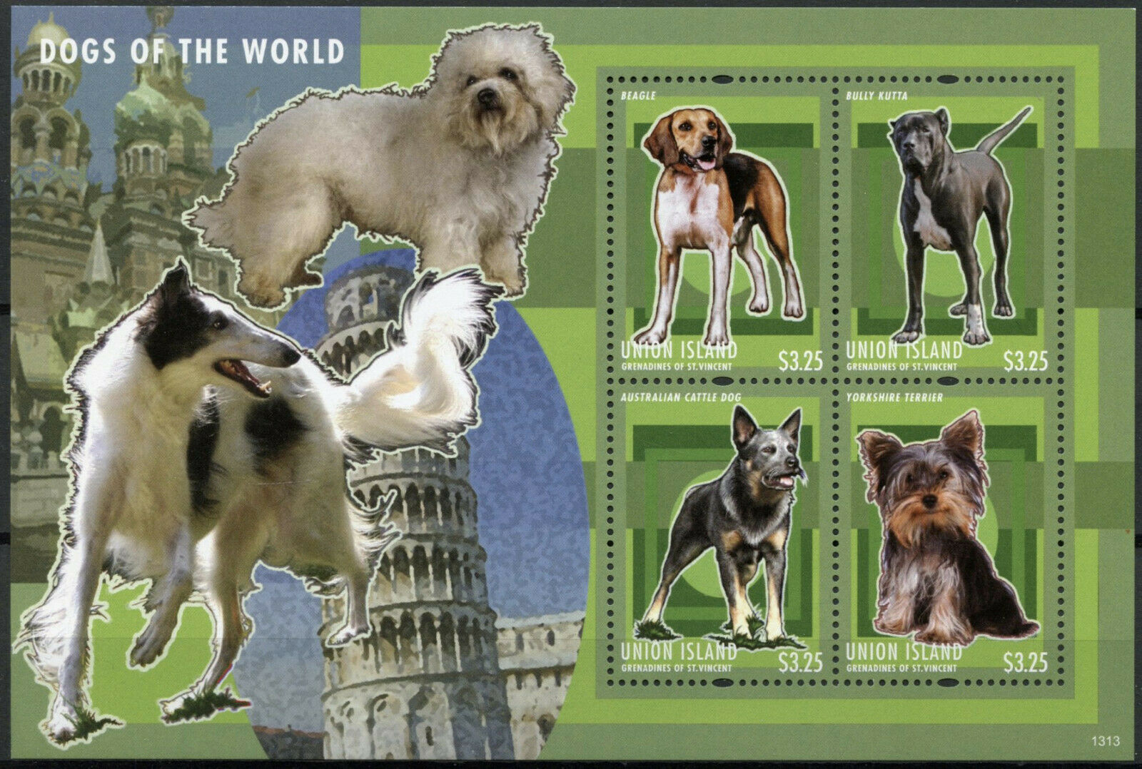 Union Island Gren St Vincent Stamps 2013 MNH Dogs of World Beagle Pets 4v M/S II
