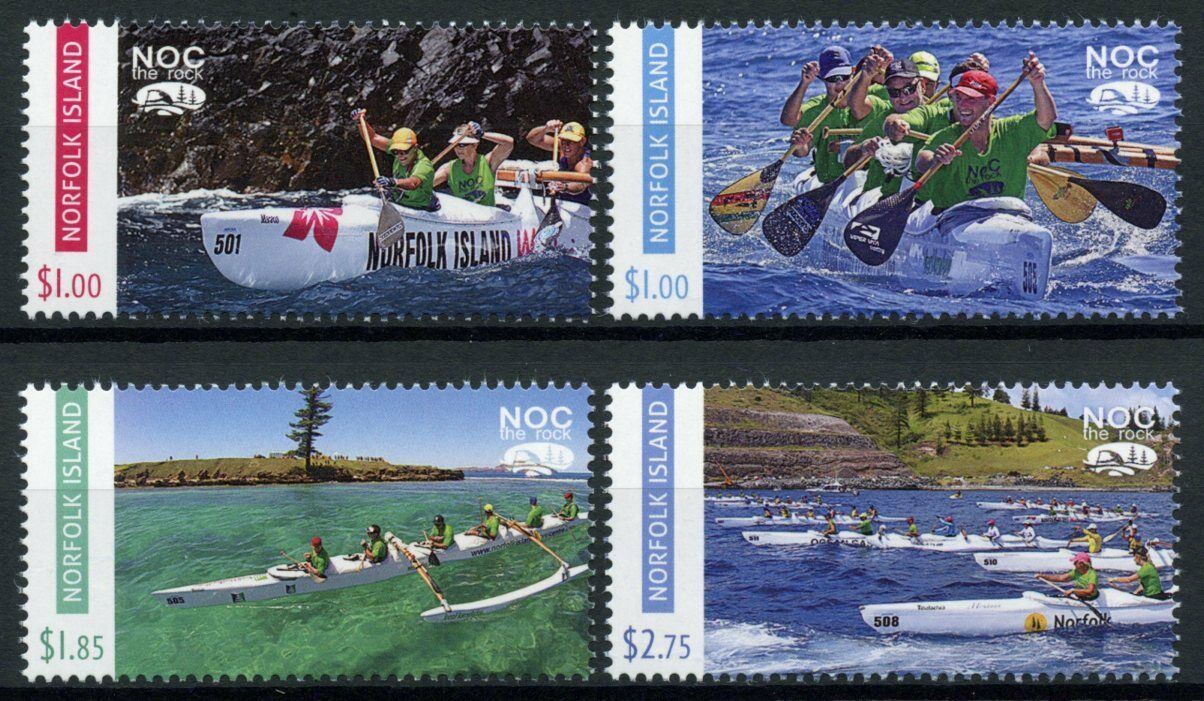 Norfolk Island Boats Stamps 2016 MNH Norfolk Ocean Challenge NOC Rock 4v Set