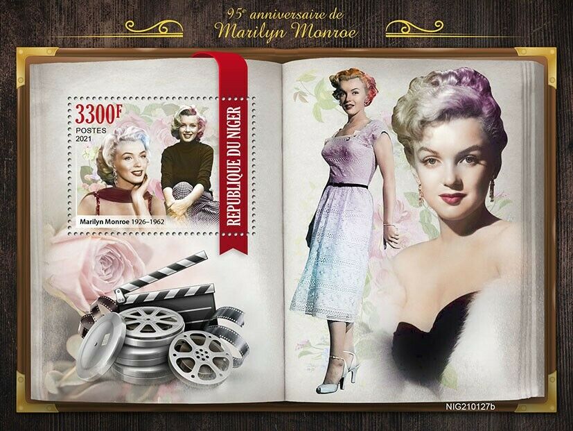 Niger Marilyn Monroe Stamps 2021 MNH Celebrities Actresses Famous People 1v S/S