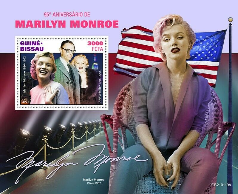 Guinea-Bissau Marilyn Monroe Stamps 2021 MNH Celebrities Famous People 1v S/S