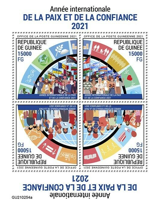 Guinea 2021 MNH United Nations Stamps International Year of Peace & Trust 4v M/S