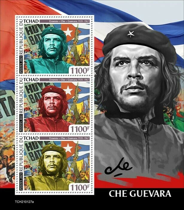Chad 2021 MNH Famous People Stamps Ernesto Che Guevara Revolutionary 3v M/S