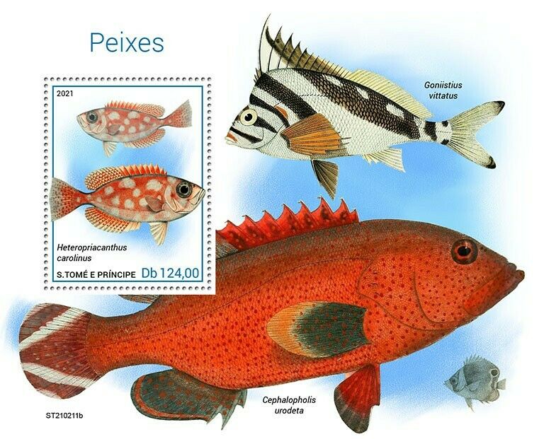 Sao Tome & Principe 2021 MNH Fish Stamps Fishes Hawaiian Morwong 1v S/S