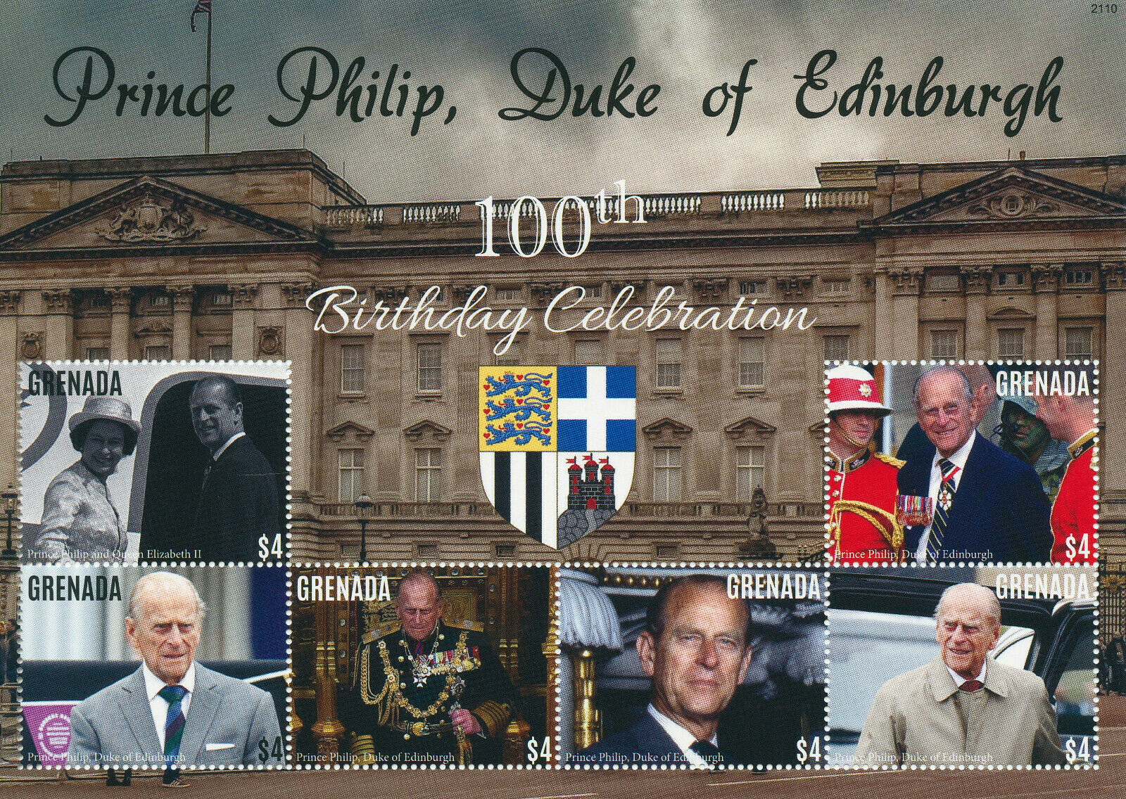 Grenada 2021 MNH Royalty Stamps Prince Philip Duke of Edinburgh 100th Bday 6v M/S