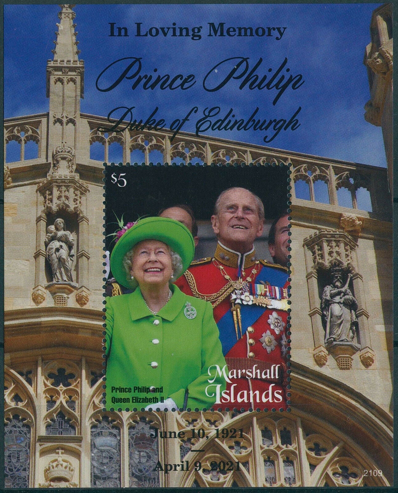 Marshall Islands 2021 MNH Royalty Stamps Prince Philip Duke of Edinburgh 1v S/S