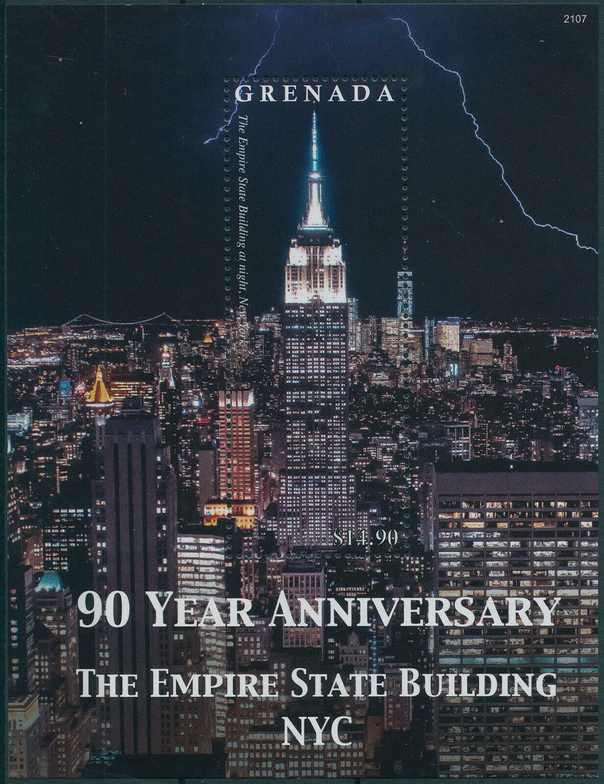 Grenada 2021 MNH Architecture Stamps Empire State Building NYC Landmarks 1v S/S