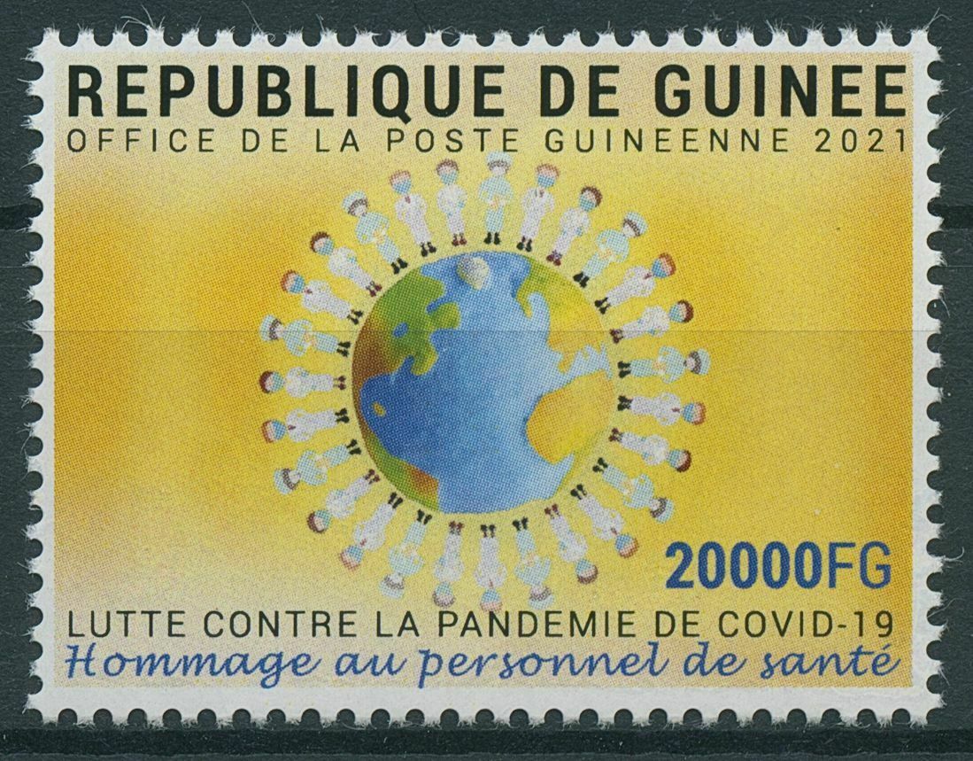 Guinea 2021 MNH Medical Stamps Corona Tribute to Health Workers Covid-19 Covid 1v Set