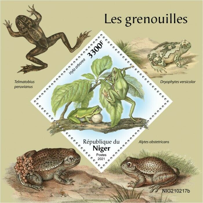 Niger 2021 MNH Amphibians Stamps Frogs Tree Frog 1v S/S