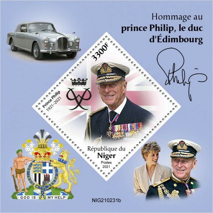 Niger 2021 MNH Royalty Stamps Prince Philip Duke of Edinburgh 1v S/S
