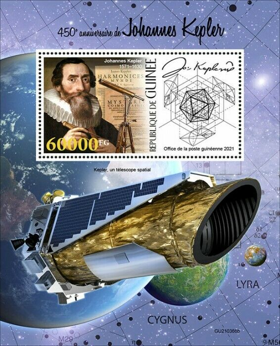 Guinea 2021 MNH Space Stamps Johannes Kepler Astronomy Planets 1v S/S