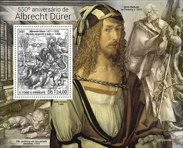 Sao Tome & Principe 2021 MNH Art Stamps Albrecht Durer Paintings Etchings 1v S/S