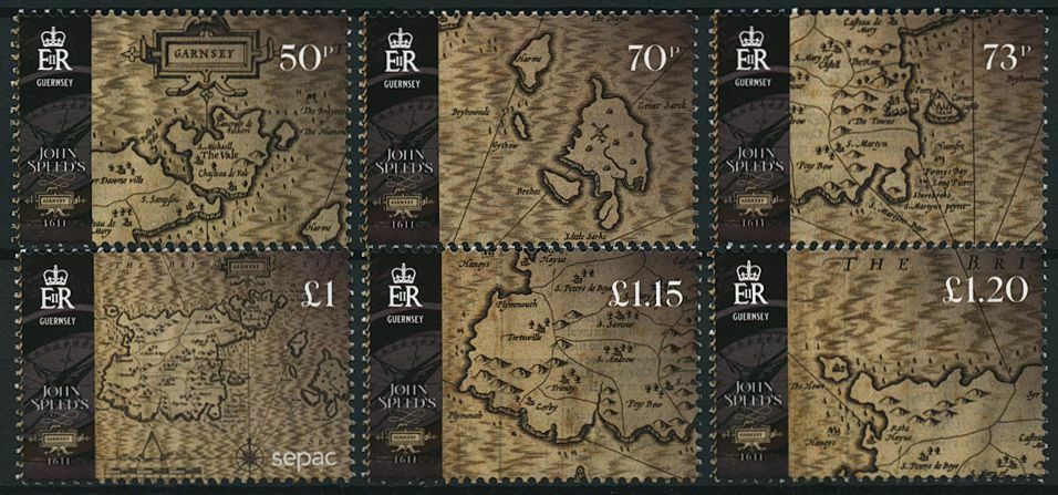 Guernsey 2021 MNH Cartography Stamps Old Maps SEPAC John Speed Garnsey 6v Set