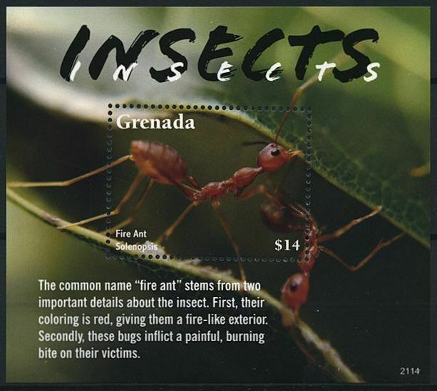 Grenada 2021 MNH Insects Stamps Ants Fire Ant 1v S/S