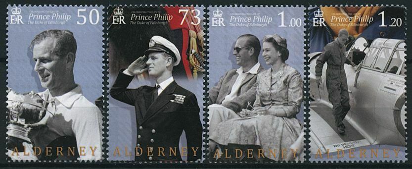 Alderney 2021 MNH Royalty Stamps Prince Philip Duke of Edinburgh 4v Set