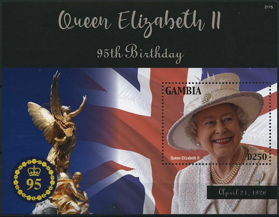 Gambia 2021 MNH Royalty Stamps Queen Elizabeth II 95th Birthday 1v S/S
