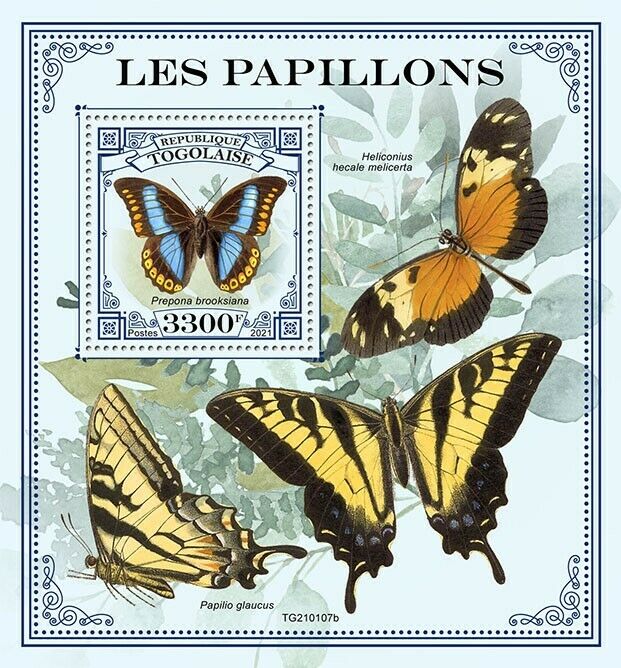 Togo 2021 MNH Butterflies Stamps Prepona Swallowtail Butterfly 1v S/S