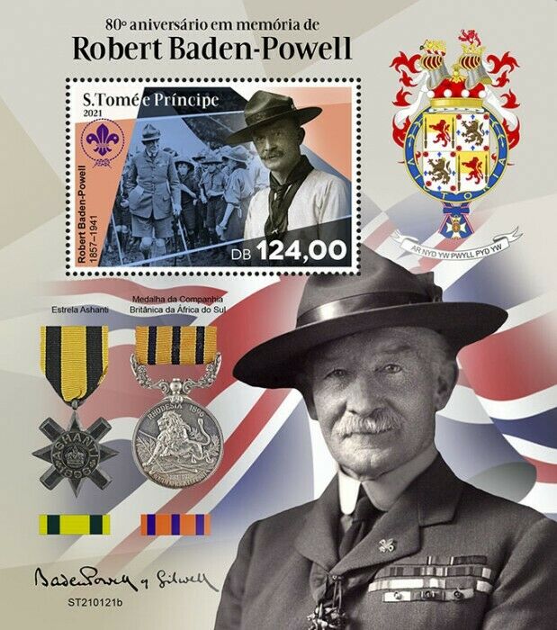 Sao Tome & Principe 2021 MNH Scouting Stamps Robert Baden-Powell Scouts 1v S/S