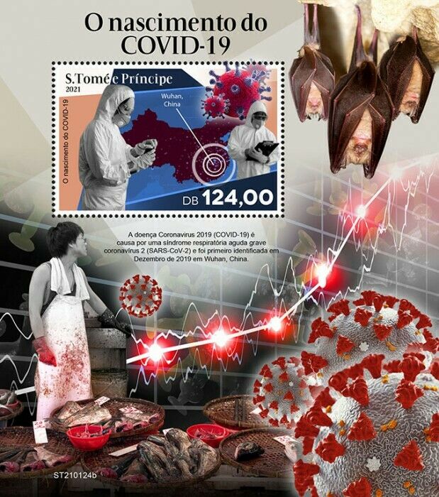 Sao Tome & Principe 2021 MNH Medical Stamps Corona Bats Wild Animals Covid Covid-19 1v S/S