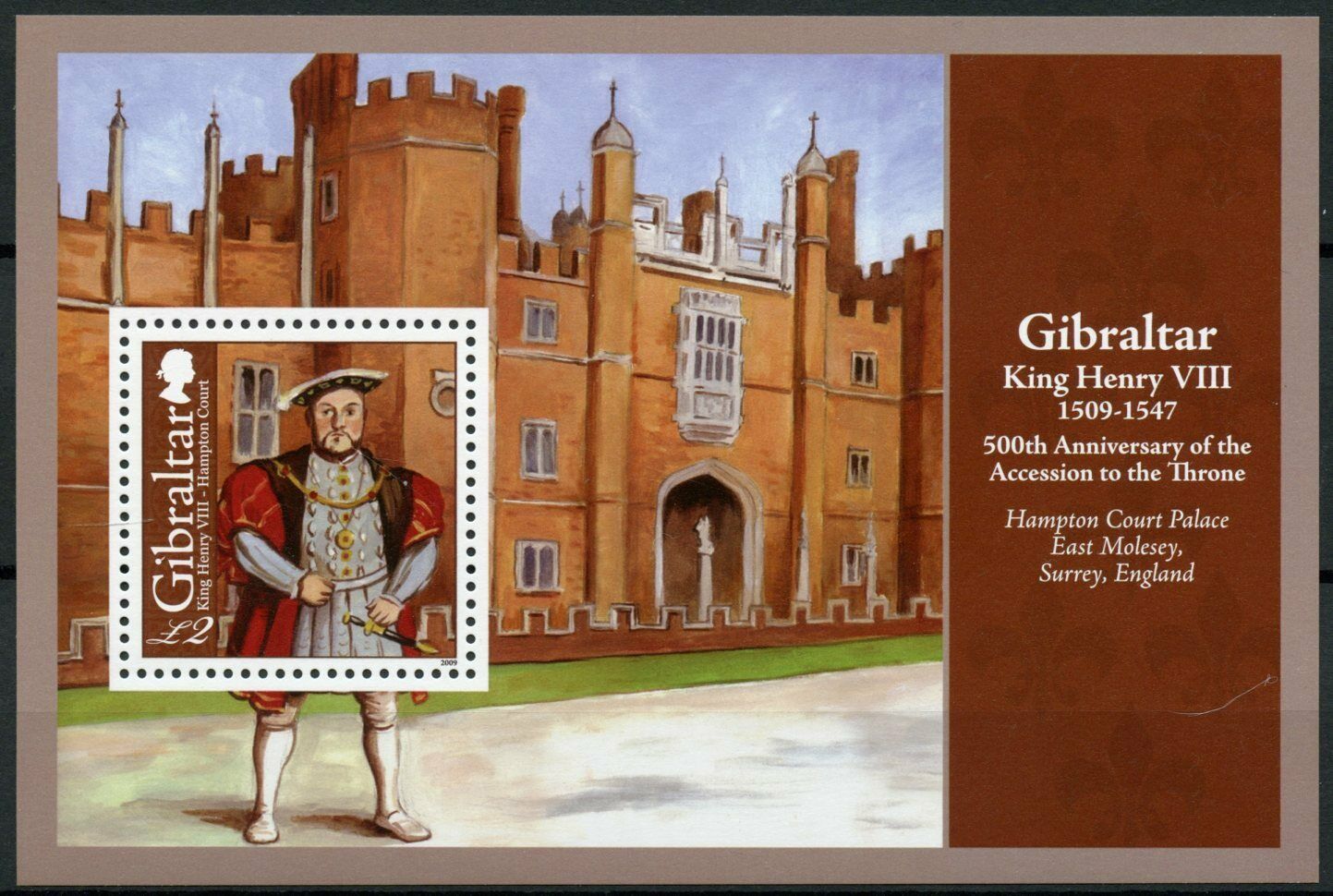 Gibraltar 2009 MNH Royalty Stamps King Henry VIII 500th Anniv Accession 1v M/S