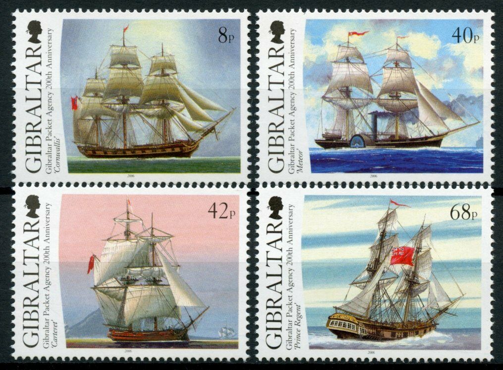 Gibraltar 2006 MNH Ships Stamps Packet Agency Sailing Vessels Nautical 4v Set