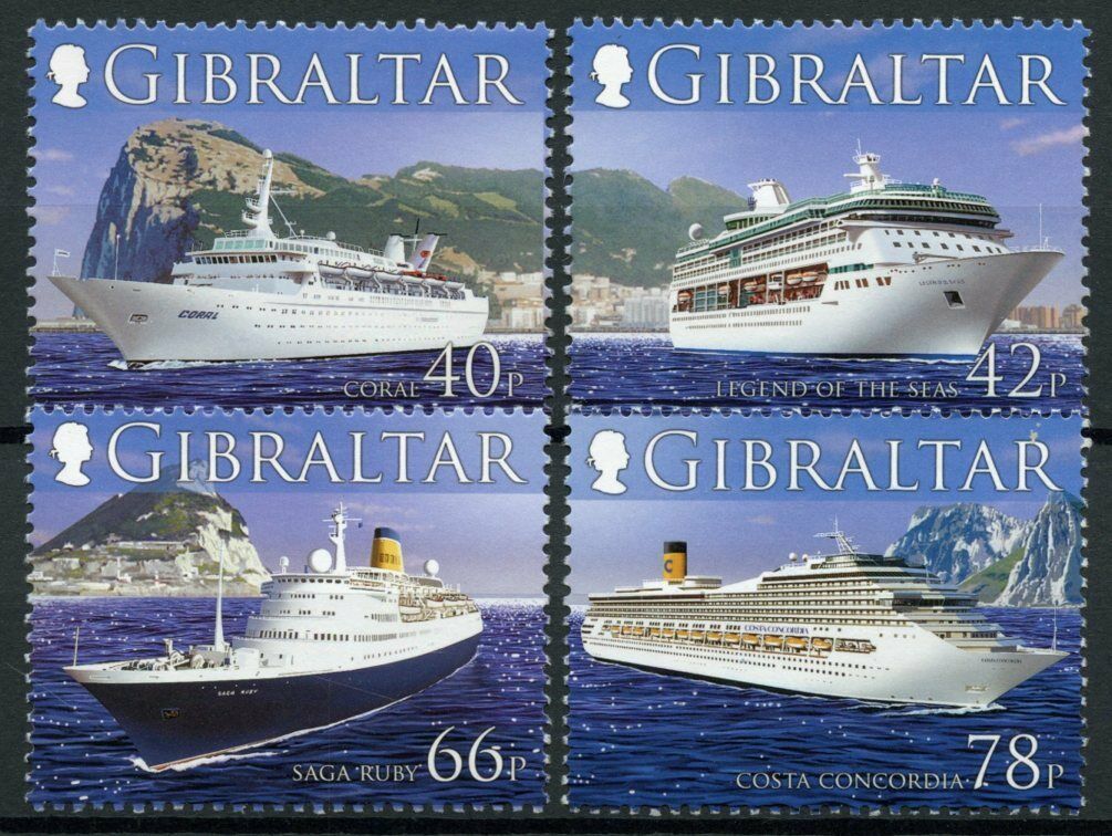 Gibraltar 2006 MNH Cruise Ships Stamps Part II Coral Saga Ruby Nautical 4v Set