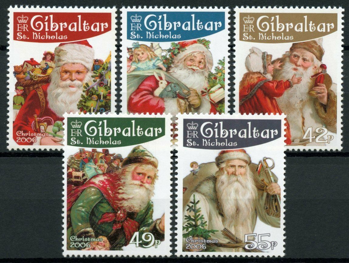 Gibraltar 2006 MNH Christmas Stamps St Nicholas Saints Santa 5v Set