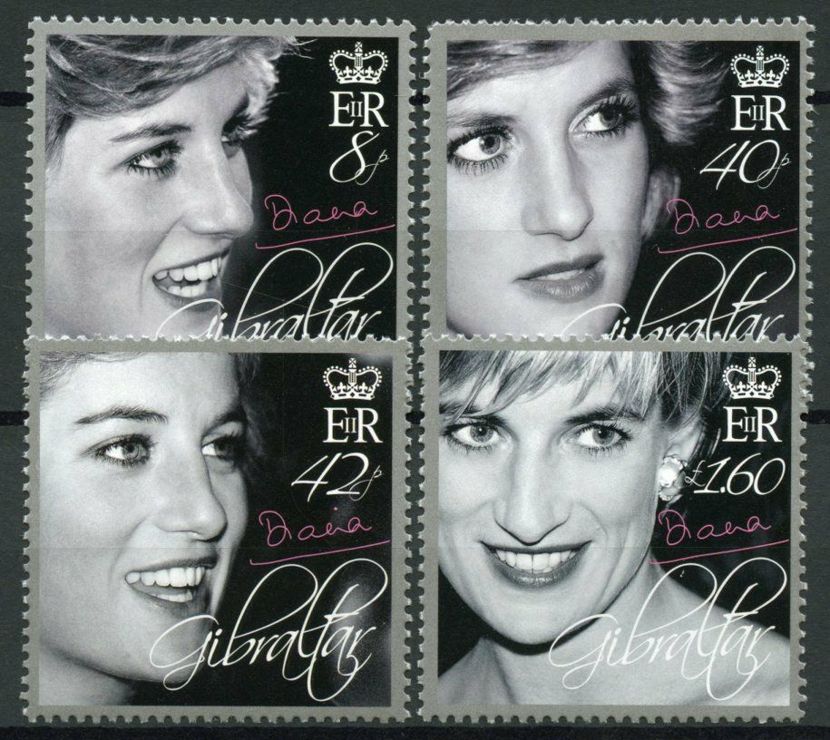 Gibraltar 2007 MNH Royalty Stamps Princess Diana 10th Memorial Anniv 4v Set